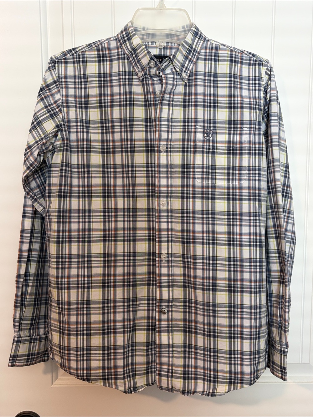 Ariat Boy’s Plaid Button-Down Long Sleeve Shirt - L 14/16